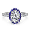 Ritani White 14 Karat Gold Diamond Engagement Ring Mounting Size 6.5 *