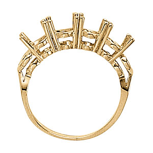 Oval Shape Color Rings in Gold