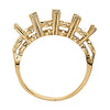 Oval Shape Color Rings in Gold