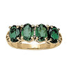 Oval Shape Color Rings in Gold