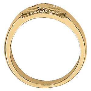Religious Claddagh Color Ring in Gold
