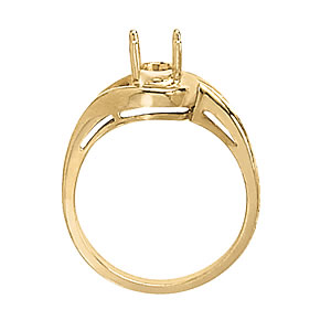 Bypass Oval Color Ring in Gold