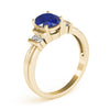 Solitaire Plus Bar Set Color Fashion Ring in Gold