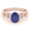 Solitaire Plus Bar Set Color Fashion Ring in Gold