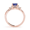 Solitaire Plus Bar Set Color Fashion Ring in Gold