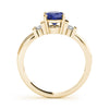 Solitaire Plus Bar Set Color Fashion Ring in Gold