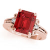 Solitaire Plus Braided Shank Color Ring in Gold
