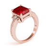 Solitaire Plus Braided Shank Color Ring in Gold