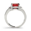Solitaire Plus Braided Shank Color Ring in Gold