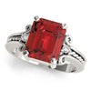 Solitaire Plus Braided Shank Color Ring in Gold