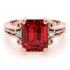 Solitaire Plus Braided Shank Color Ring in Gold
