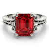 Solitaire Plus Braided Shank Color Ring in Gold
