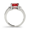 Solitaire Plus Braided Shank Color Ring in Gold