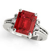 Solitaire Plus Braided Shank Color Ring in Gold
