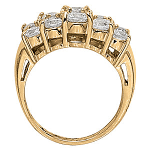 Double Row Fashion Ring in Gold