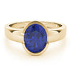 Oval Gemstone Fashion Ring in Gold
