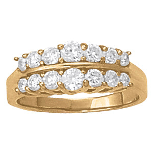 Double Row Fashion Ring in Gold