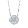 Shy Creation White 14 Karat Gold Diamond Circle Pendant *