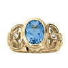 Oval Filigree Color Rings in Gold