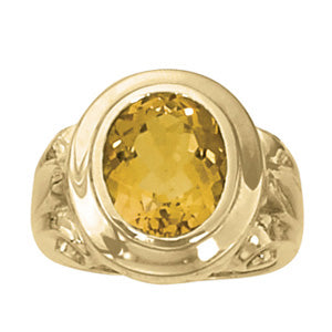Oval Color Rings in Gold
