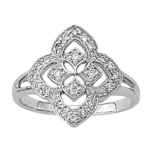 Antique Flower Shape Right Hand Fashion Ring in Gold