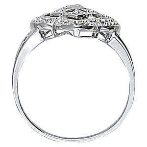 Antique Flower Shape Right Hand Fashion Ring in Gold