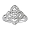 Antique Flower Shape Right Hand Fashion Ring in Gold