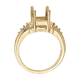 Single Row Emerald Color Ring in Gold