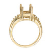 Single Row Emerald Color Ring in Gold