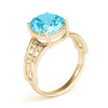 Oval Gemstone Fashion Ring in Gold