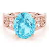 Oval Gemstone Fashion Ring in Gold
