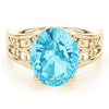 Oval Gemstone Fashion Ring in Gold