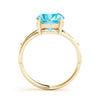 Oval Gemstone Fashion Ring in Gold