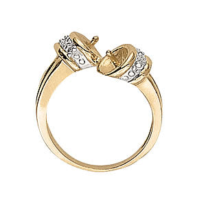 Bypass Pearl Color Ring in Gold