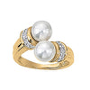 Bypass Pearl Color Ring in Gold