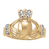 Religious Claddagh Men Ring in Gold