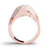Single Row Swirl Channel Set Fashion Ring in Gold