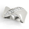 Single Row Swirl Channel Set Fashion Ring in Gold