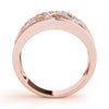Multirow Cross Prong Fashion Ring in Gold
