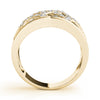 Multirow Cross Prong Fashion Ring in Gold