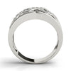 Multirow Cross Prong Fashion Ring in Gold