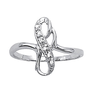 Infinity Sterling Fashion Ring in Gold