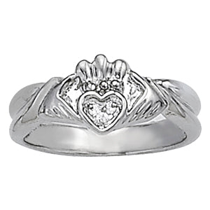 Religious Claddagh Ring in Gold