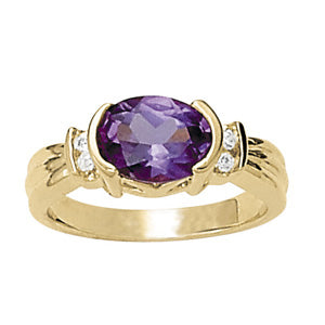 Oval Color Ring in Gold