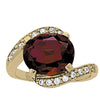 Oval Shape Color Ring in Gold
