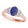 Oval Shape Trellis Color Rings in Gold