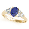 Oval Shape Trellis Color Rings in Gold