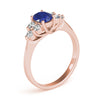 Oval Shape Trellis Color Rings in Gold