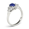 Oval Shape Trellis Color Rings in Gold