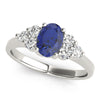 Oval Shape Trellis Color Rings in Gold